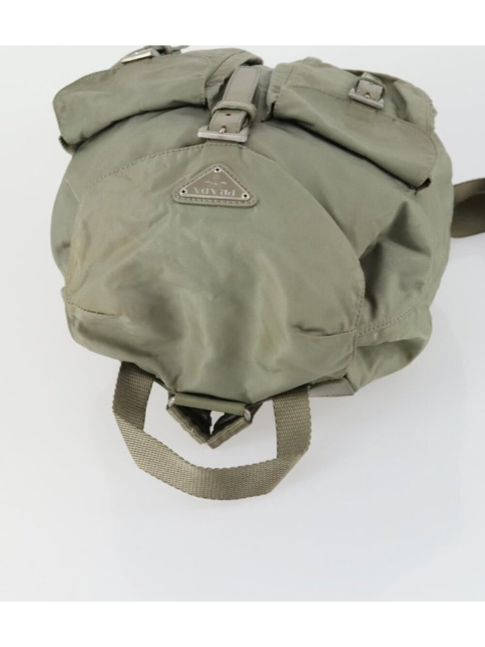 PRADA Backpack Nylon Beige Silver - Picture 5 of 16